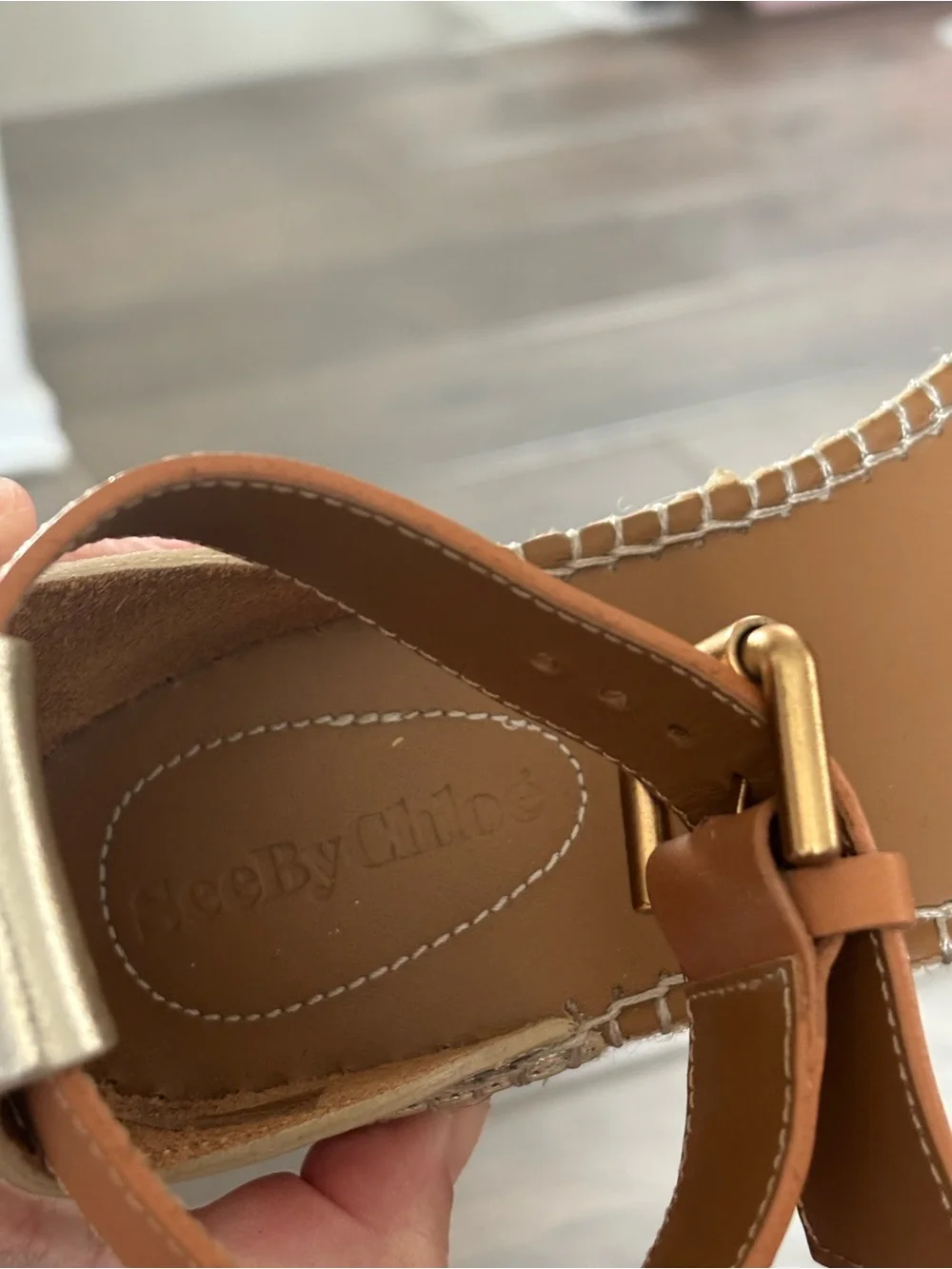 SEE BY CHLOÉ / Glyn Leather Platform Espadrille Sandals